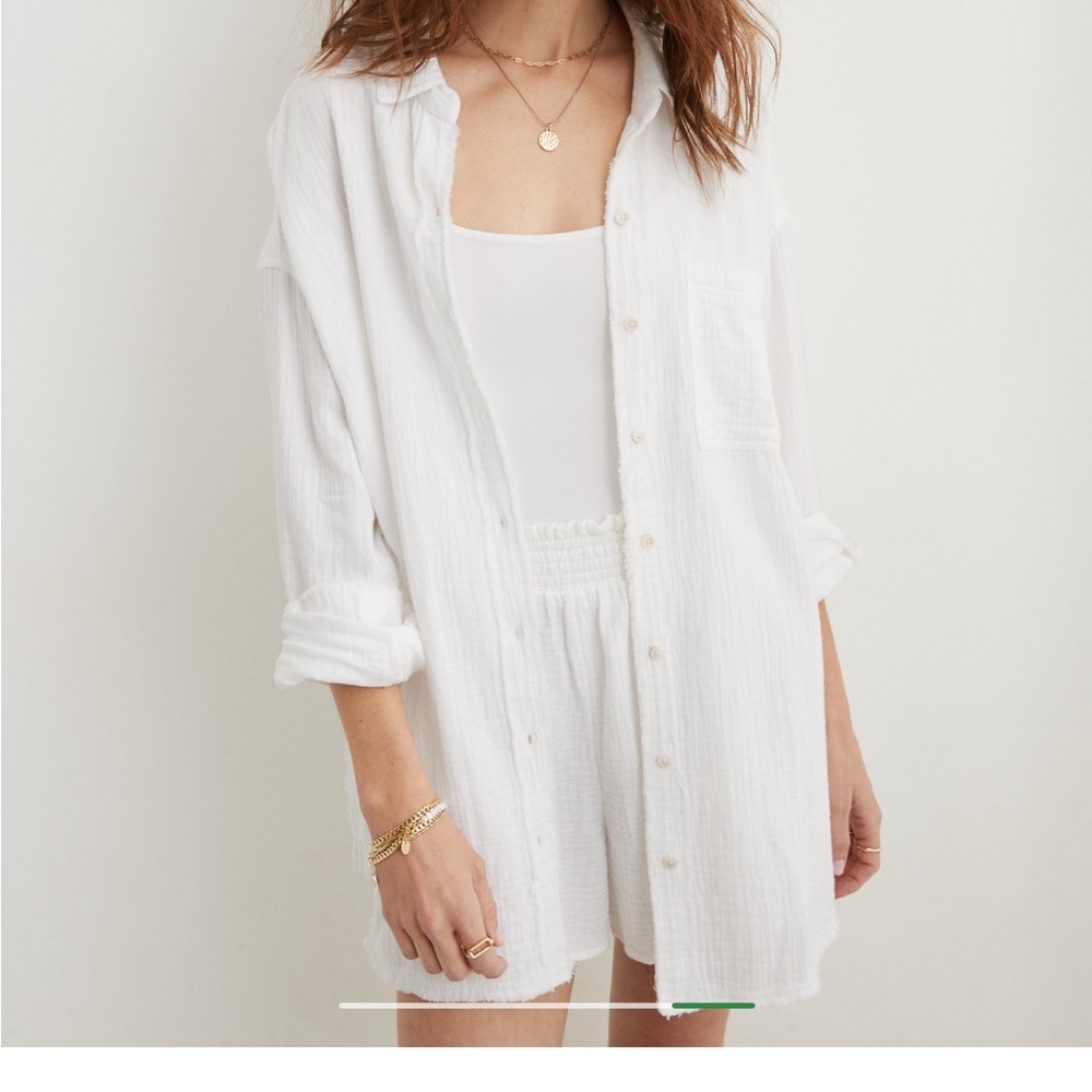 Aerie Gauzy Coverup Shirt